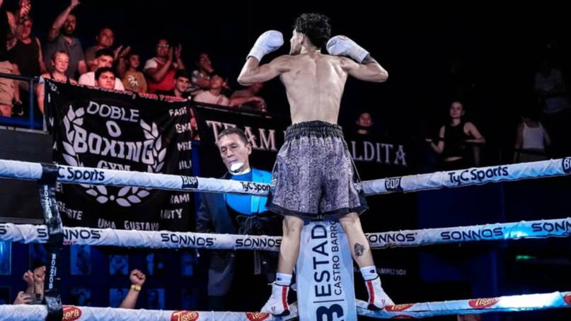 Gastón Ortega debutó en el profesionalismo con un KO