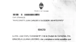 ED. MARCORATTl JUAN CARLOS S/ SUCESION AB-INTESTATO anuncio N° 0