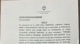 TOÑANEZ ESTELA NOEMI S/ SUCESORIO AB- INTESTATO anuncio N° 0